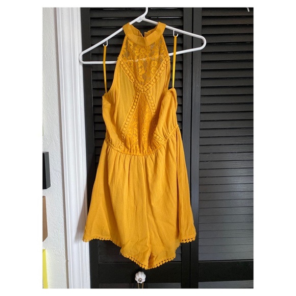 Love Fire Yellow Romper - Picture 1 of 2